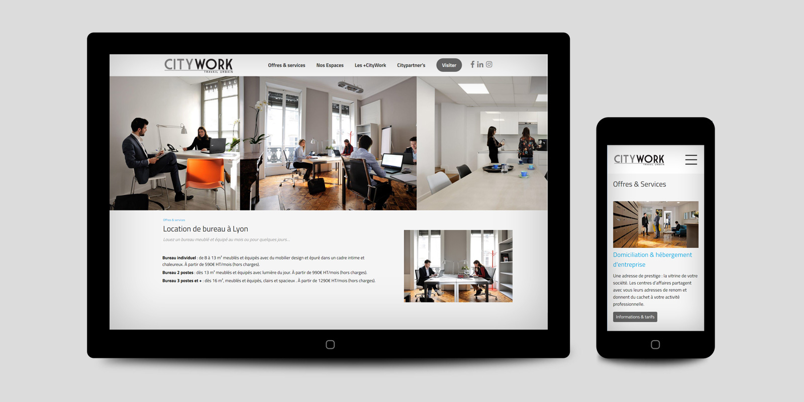 Création de site corporate. Webdesigner à Lyon : html5, css3, JS, Wordpress